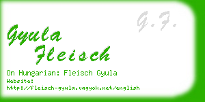 gyula fleisch business card